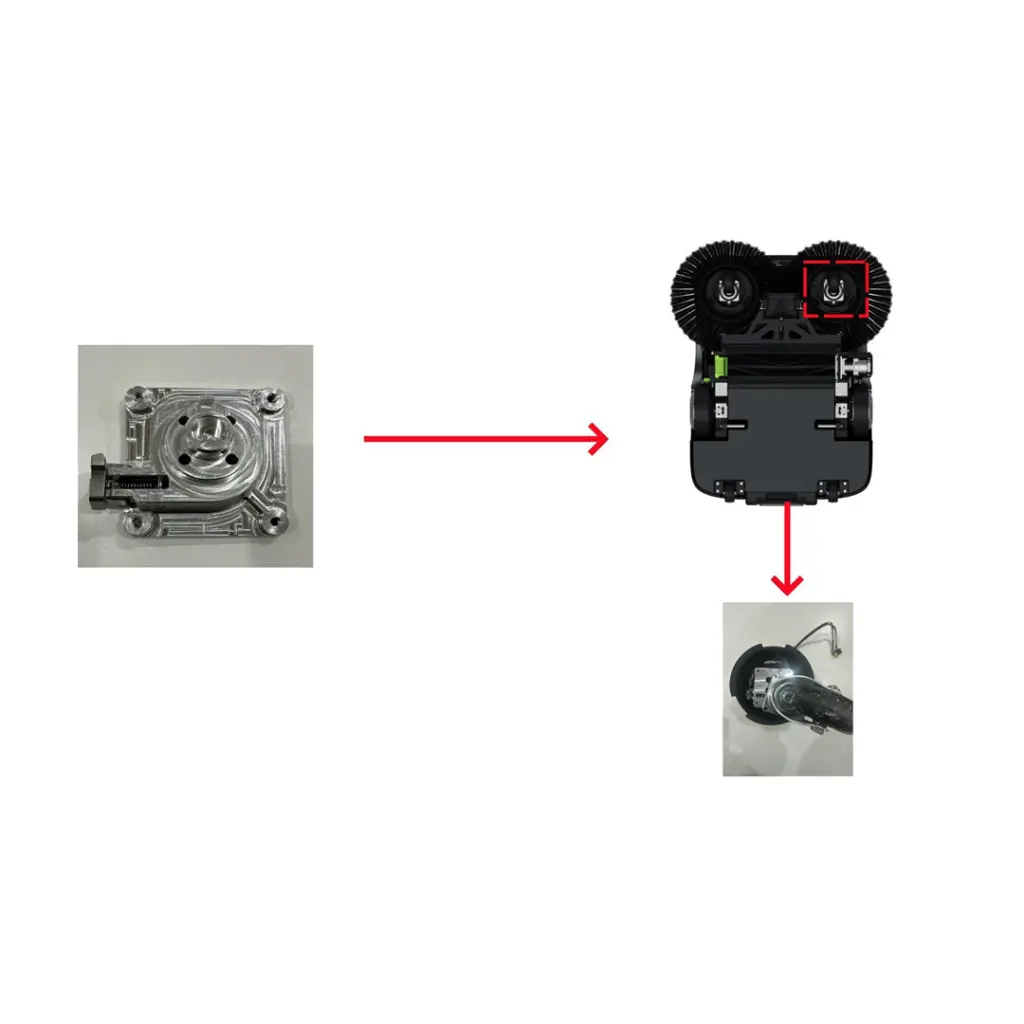 Left universal wheel mounting plate assembly - 2.webp