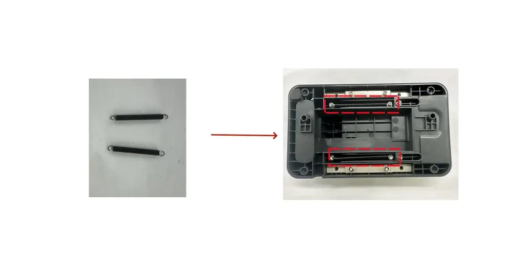 Screen hook drag spring