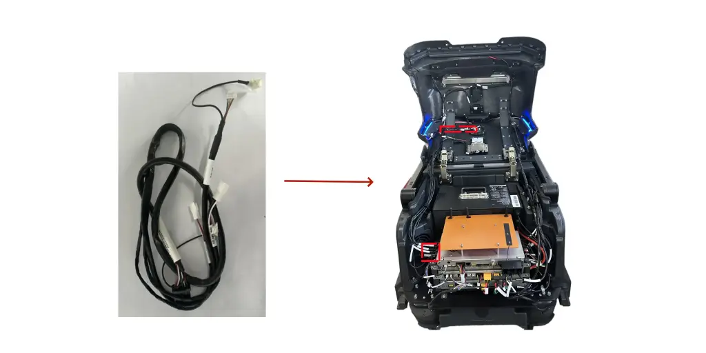 VSLAM camera data + supplementary light cable